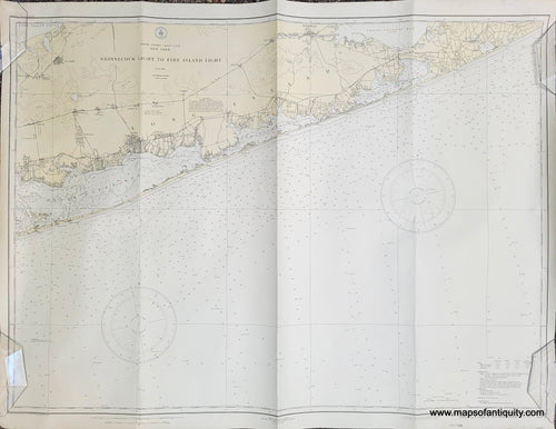 Genuine-Antique-Nautical-Chart-New-York-Shinnecock-Light-to-Fire-Island-Light-1919-1929-US-Coast-and-Geodetic-Survey-Maps-Of-Antiquity