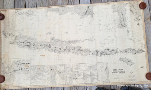 Genuine-Antique-Nautical-Chart-East-India-Archipelago---Eastern-Passages-Java-Sumatra-Celebes-Borneo--Chart-No-1-Strait-of-Sunda-1876-Imray--Son-Maps-Of-Antiquity