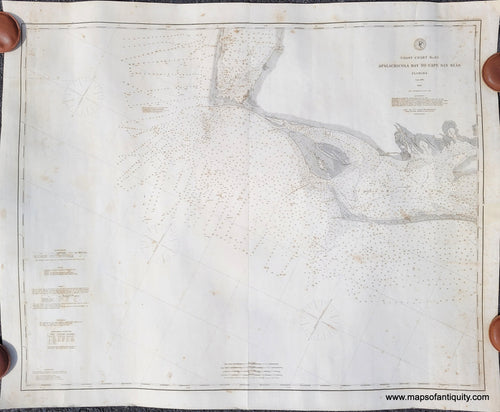 Genuine-Antique-Chart-Coast-Chart-No-83-Apalachicola-Bay-to-Cape-San-Blas-Florida-1883-US-Coast-and-Geodetic-Survey-Maps-Of-Antiquity