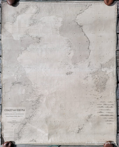Genuine-Antique-Chart-Coast-of-China-between-Formosa-Island-Pe-Chi-Li-Gulf-Eastern-Passages-to-China-No-8-1863-Imray-Maps-Of-Antiquity