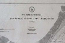Load image into Gallery viewer, Genuine-Antique-Nautical-Chart-St-Simon-Sound-Brunswick-Harbor-and-Turtle-River--1915-U-S-Coast-and-Geodetic-Survey---Maps-Of-Antiquity
