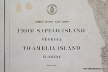 Load image into Gallery viewer, Genuine-Antique-Nautical-Chart-From-Sapelo-Island-to-Amelia-Island-1915-U-S-Coast-and-Geodetic-Survey---Maps-Of-Antiquity
