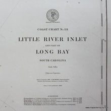 Load image into Gallery viewer, Genuine-Antique-Nautical-Chart-Little-River-Inlet-and-Part-of-Long-Bay-1916-U-S-Coast-and-Geodetic-Survey--Maps-Of-Antiquity

