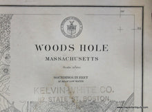 Load image into Gallery viewer, Genuine-Antique-Nautical-Chart-Woods-Hole--1917-U-S-Coast-and-Geodetic-Survey--Maps-Of-Antiquity
