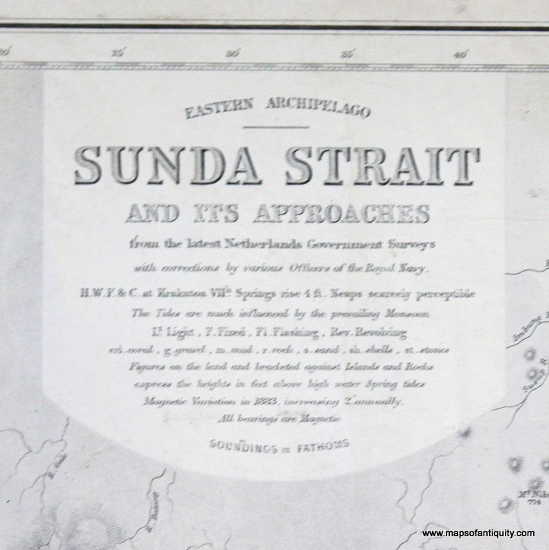 Genuine-Antique-Nautical-Chart-Sunda-Straight-and-its-Approaches--1886-Davies-Bryer-&-Co--Maps-Of-Antiquity