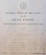 Load image into Gallery viewer, Genuine-Antique-Nautical-Chart-Gulf-Coast-Atchafalaya-Bay-to-Galveston-Bay--1905-U-S-Coast-and-Geodetic-Survey--Maps-Of-Antiquity

