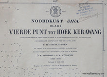Load image into Gallery viewer, Genuine-Antique-Nautical-Chart-Noordkust-Java-Vierde-Punt-tot-Hoek-Kerawang-1887-C-A-Huskes-Maps-Of-Antiquity
