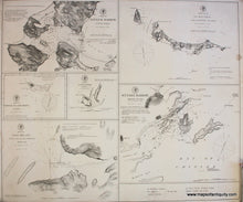 Load image into Gallery viewer, Genuine-Antique-Nautical-Chart-Alaskan-Harbors-&amp;-Islands--1891-U-S-Coast-and-Geodetic-Survey--Maps-Of-Antiquity
