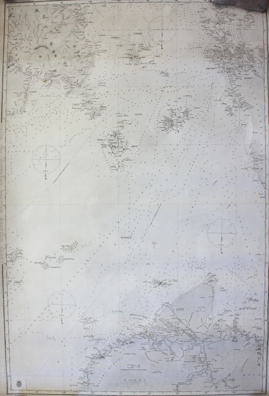 Genuine-Antique-Nautical-Chart-China-Sea-Southern-Portion-Western-Sheet--1868-E-Stanford--Maps-Of-Antiquity