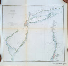 Load image into Gallery viewer, Genuine-Antique-Chart-Northeast-Coast---Sketch-B-Showing-the-Progress-of-the-Survey-in-Section-II-New-Jersey-Long-Island-Report--1855-US-Coast-Survey-Maps-Of-Antiquity-1800s-19th-century
