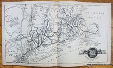 Load image into Gallery viewer, Uncolored-Antique-Booklet-with-Map-The-New-York-New-Haven-and-Hartford-Railroad-Co.-1947-Timetable-with-Map-New-England--1947-The-New-York-New-Haven-and-Hartford-Railroad-Co.-Maps-Of-Antiquity
