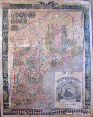 '-Map-of-New-England--New-England--1847-Ensign-&-Thayer-Maps-Of-Antiquity