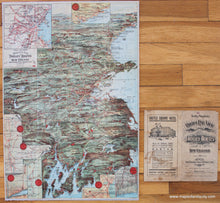 Load image into Gallery viewer, 1905 - Trolley Wayfinder Bird&#39;s Eye View of Trolley Routes in New England - Antique Map
