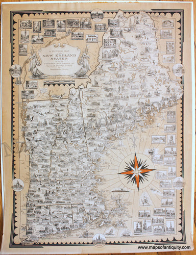 Antique-Pictorial-Map-A-Pictorial-Map-of-the-New-England-States-U.S.A.-Designed-and-Drawn-by-Ernest-Dudley-Chase-of-Winchester-Mass.-1939-Ernest-Dudley-Chase-New-England-1900s-20th-century-Maps-of-Antiquity