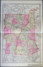 Load image into Gallery viewer, Antique-Map-Double-sided-sheet-with-multiple-maps:-Centerfold---Tunison&#39;s-Vermont-and-New-Hampshire;-versos:-Tunison&#39;s-Maine-/-Presidents-of-the-US-United-States-New-England-1888-Tunison-Maps-Of-Antiquity-1800s-19th-century
