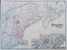 Load image into Gallery viewer, Genuine-Antique-Folding-Railroad-Map-Boston-&amp;-Maine-Railroad-and-Connections-c.-1900-Boston-&amp;-Maine-Railroad-Maps-Of-Antiquity
