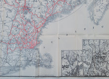 Load image into Gallery viewer, Genuine-Antique-Folding-Railroad-Map-Boston-&amp;-Maine-Railroad-and-Connections-c.-1900-Boston-&amp;-Maine-Railroad-Maps-Of-Antiquity
