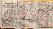 Load image into Gallery viewer, Genuine-Antique-Railroad-Booklet-and-Map-Map-showing-the-Springfield-Route-between-New-York-and-Boston-via-New-Haven-Hartford-Springfield-and-Worcester.-1867-Walling-/-Taintor-Brothers-Maps-Of-Antiquity

