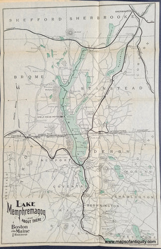 Genuine-Antique-Map-Lake-Memphremagog-and-about-there-1902-Rand-Avery-Supply-Boston-Maine-Railroad-Maps-Of-Antiquity