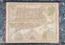 Load image into Gallery viewer, Genuine-Antique-Wall-Map-Map-of-Massachusetts-Rhode-Island-Connecticut-compiled-from-the-Latest-Authorities-1852-Ensign-Thayer-Maps-Of-Antiquity
