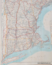 Load image into Gallery viewer, Genuine-Antique-Map-Map-of-the-New-England-States-showing-State-County-Town-Boundaries-Post-Offices-Railroad-Stations-1909-Walker-Maps-Of-Antiquity
