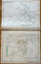 Load image into Gallery viewer, NHA137-Antique-Map-Portsmouth-and-City-of-Portsmouth-NH-New-Hampshire--1892-Hurd
