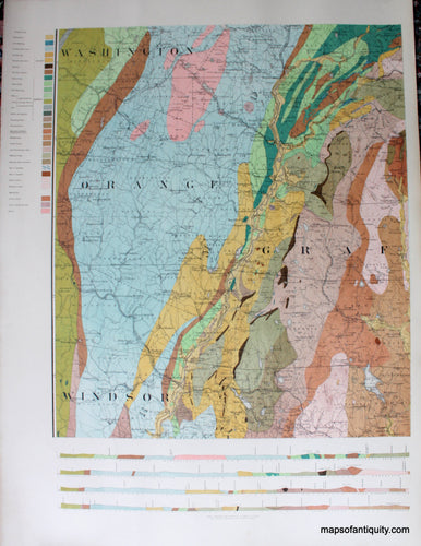 Antique-Printed-Color-Map-West-Central-Sheet-Atlas-Accompanying-the-Report-on-the-Geology-of-New-Hampshire-United-States-New-Hampshire-1878-Hitchcock-Maps-Of-Antiquity