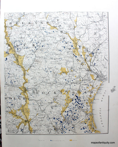 Antique-Printed-Color-Map-Southeast-Topography-Sheet-Atlas-Accompanying-the-Report-on-the-Geology-of-New-Hampshire-United-States-New-Hampshire-1878-Hitchcock-Maps-Of-Antiquity