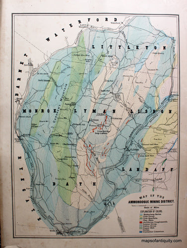 Antique-Printed-Color-Map-Map-of-the-Ammonoosuc-Mining-District-New-Hampshire-United-States-New-Hampshire-1878-Hitchcock-Maps-Of-Antiquity
