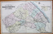 Load image into Gallery viewer, Antique-Hand-Colored-Map-Outline-Map-of-Bergen-County-&amp;-on-reverse-side:A-Plan-of-the-Operations-of-the-Kings-Army-under-the-Command-of-General-Sr.-William-Howe-K.B.-in-New-York-and-East-New-Jersey-the-American-Forces-United-States-Northeast-1876-Walker-and-Pease-Maps-Of-Antiquity
