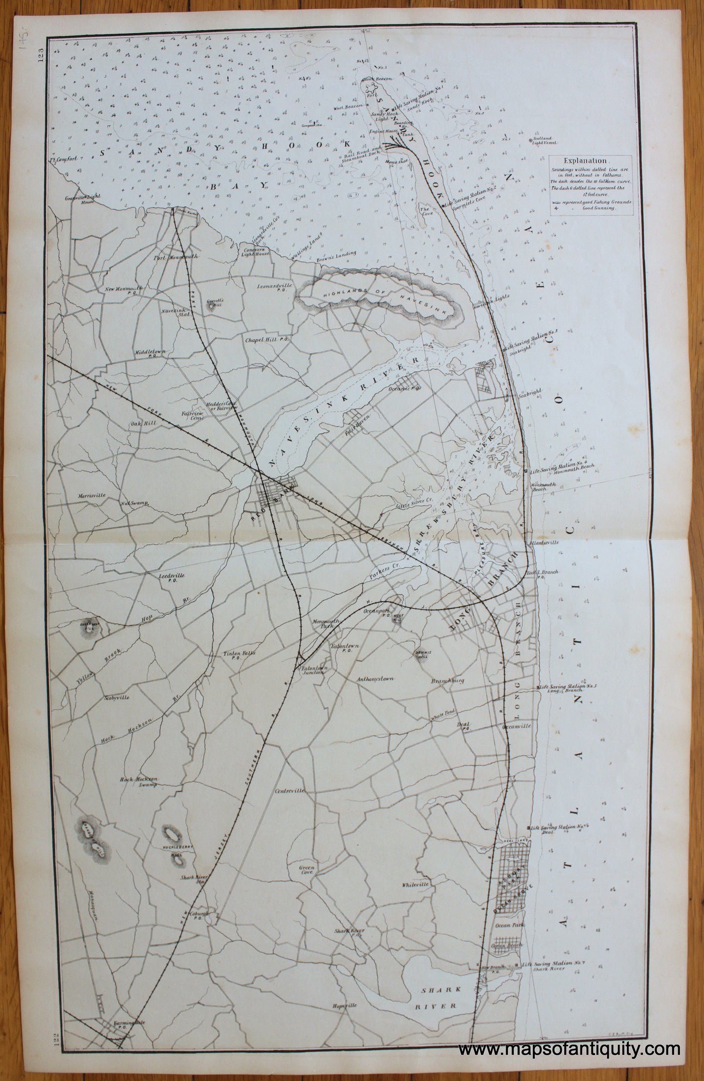 Antique-Map-N.J.-Railroad-Map-of-Sandy-Hook