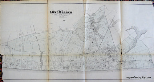 Antique-Hand-Colored-Map-Map-Long-Branch-N.J.-United-States-New-Jersey-1878-Woolman-&-Rose-Maps-Of-Antiquity