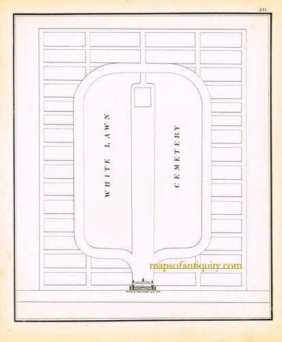 Antique-Black-and-White-Engraving-White-Lawn-Cemetery-Point-Pleasant-N.J.-United-States-New-Jersey-1878-Woolman-&-Rose-Maps-Of-Antiquity