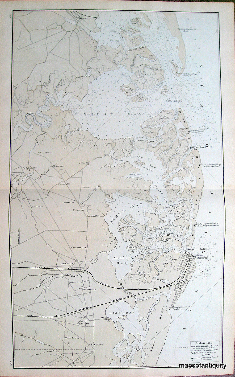 Antique-Railroad-Map-Atlantic-City-Railroad-Map-(NJ)-United-States-New-Jersey-1878-Woolman-&-Rose-Maps-Of-Antiquity