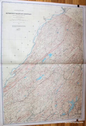 Antique-printed-color-Map-A-Topographical-Map-of-Kittatinny-Valley-and-Mountain-from-Hope-to-the-State-Line-United-States-Mid-Atlantic--1888-Bien-Maps-Of-Antiquity