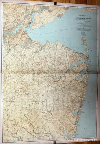 Antique-printed-color-Map-A-Topographical-Map-of-the-Monmouth-Shore-with-Interior-from-Metuchen-to-Lakewood-United-States-Mid-Atlantic--1888-Bien-Maps-Of-Antiquity