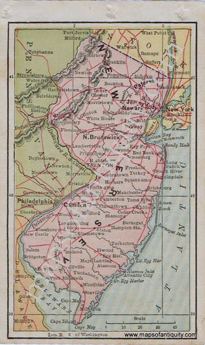 Antique-Map-Miniature-Map-of-New-Jersey-1880-Bradstreet-1800s-19th-century-maps-of-Antiquity