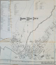 Load image into Gallery viewer, Antique-Map-Cape-May-City-New-Jersey-NJ-Sea-Grove-Cape-May-NY-New-York-1878-Woolman-Rose
