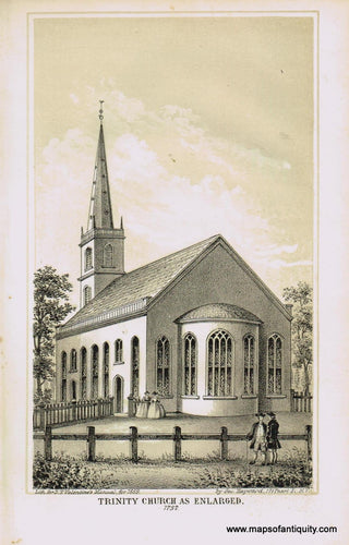 Genuine-Antique-Print-Trinity-Church-as-Enlarged-1737-1859-Antique-Prints-New-York-City-Maps-Of-Antiquity