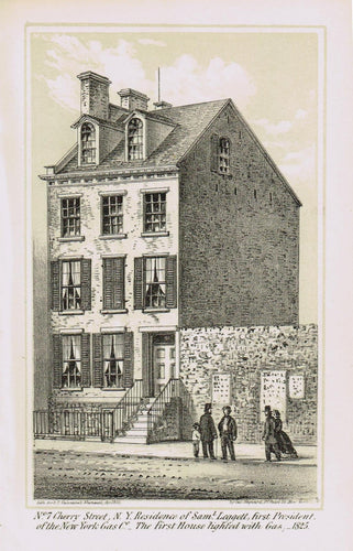 Genuine-Antique-Print-No-7-Cherry-Street-N-Y-Residence-of-Sam-Leggett-First-President-of-The-New-York-Gas-Co-The-First-House-Lighted-with-Gas-1825--1861-Valentines-Manual-Maps-Of-Antiquity