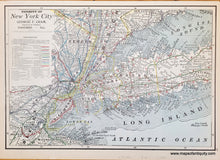 Load image into Gallery viewer, Genuine-Antique-Map-Vicinity-of-New-York-City-1900-circa-Cram-Maps-Of-Antiquity
