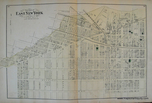 Antique-Hand-Colored-Map-Portion-of-East-New-York-New-York-verso-Fort-Hamilton-and-Gravesend-United-States-Northeast-1873-Beers-Maps-Of-Antiquity