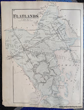 Load image into Gallery viewer, 1873 - Double-sided sheet - Centerfold Portion of East New York, New York; verso Flatlands / Unionville, Guntherville, Gravesend, Flatlands, New Utrecht - Antique Map
