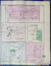 Load image into Gallery viewer, 1873 - Double-sided sheet - Centerfold Portion of East New York, New York; verso Flatlands / Unionville, Guntherville, Gravesend, Flatlands, New Utrecht - Antique Map
