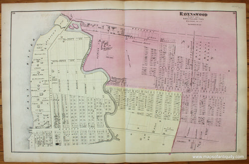 Antique-Map-Ravenswood-New-York-verso-Newtown-and-Corona-or-West-Flushing-Long-Island-Maps-of-Antiquity
