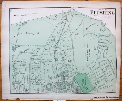 Antique-Map-Part-of-Flushing-New-York-Long-Island-Maps-of-Antiquity