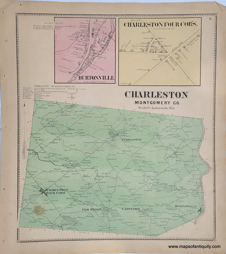 Genuine-Antique-Map-Charleston-New-York--1868-B-Nichols-Maps-Of-Antiquity