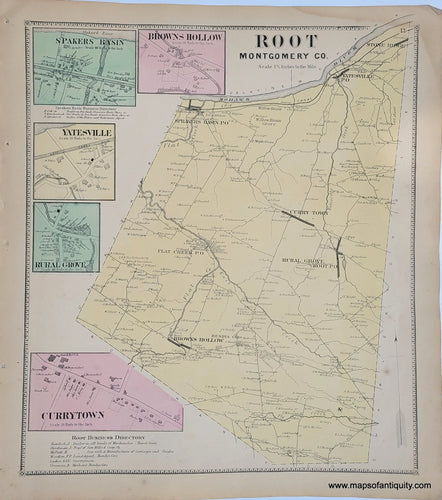 Genuine-Antique-Map-Root-New-York--1868-B-Nichols-Maps-Of-Antiquity