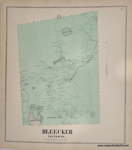 Genuine-Antique-Map-Bleecker--New-York--1868-B-Nichols-Maps-Of-Antiquity