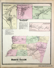 Load image into Gallery viewer, Antique-Hand-Colored-Map-Town-of-North-Salem-Westchester-Co.-N.Y.-(with-insets-of-Croton-Falls-Purdy-Station-North-Salem-and-Salem-Center).-United-States-Northeast-1867-Beers-Maps-Of-Antiquity
